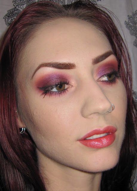 Glitter is my Crack: Smokey Red Plum and Pink Eye Makeup look + Picture ...