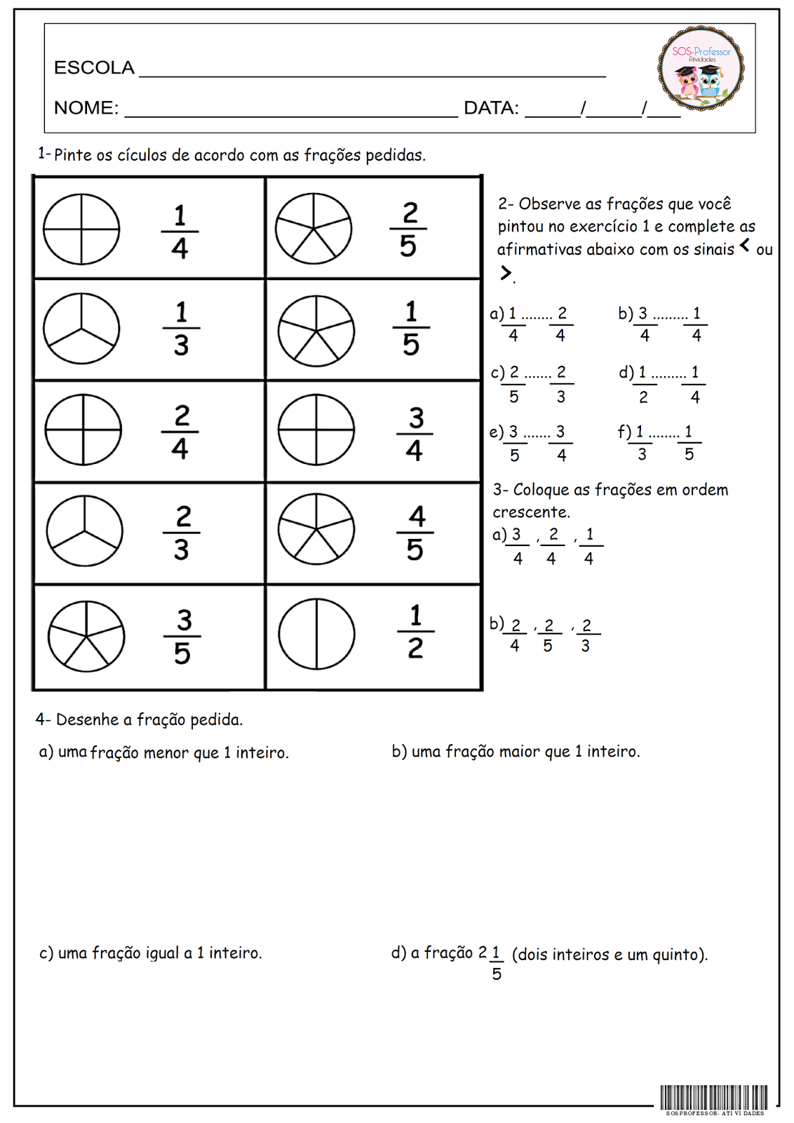 fra%C3%A7ao.png (1132×1600) | Fração, Cruzadinha de matematica ...