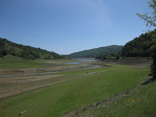 Uvas Reservoir, nearly run dry