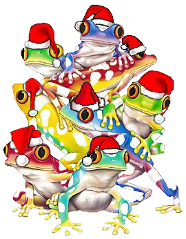 Merry christmas!!! ForgetMeNot: Christmas frogs