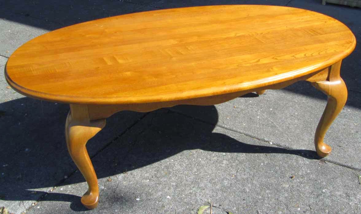 UHURU FURNITURE & COLLECTIBLES SOLD Oval Oak Coffee Table 60