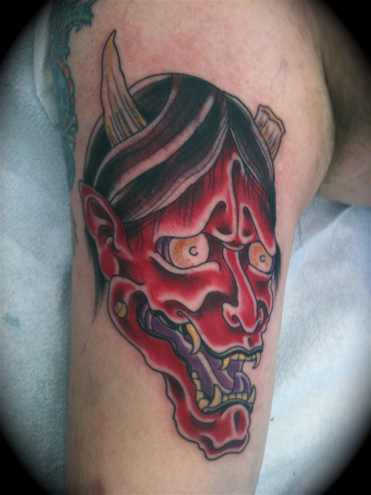 oni tattoo may samurai tiger flying