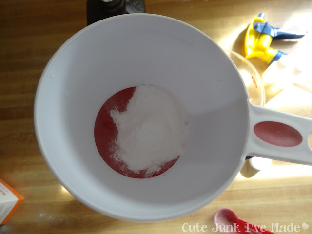 Spring Cleaning:  The Bedrooms - Baking soda in funnel