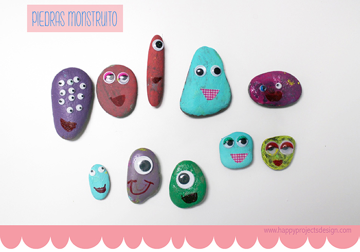 diy piedras monstruito