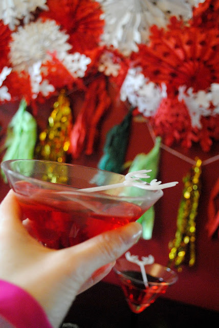Cheers to getting the Christmas cards done with friends. Get the complete party details at FizzyParty.com 