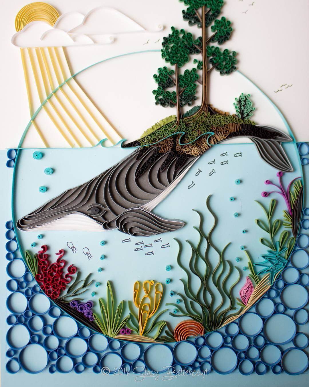 06-Surreal-Whale-Island-Stacy-Bettencourt-Quilling-Animals-and-Game-of-Thrones-www-designstack-co