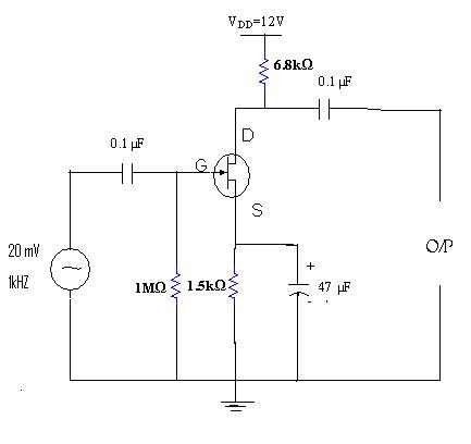 COMMON SOURCE FET AMPLIFIER Electronic devices and circuits lab manual