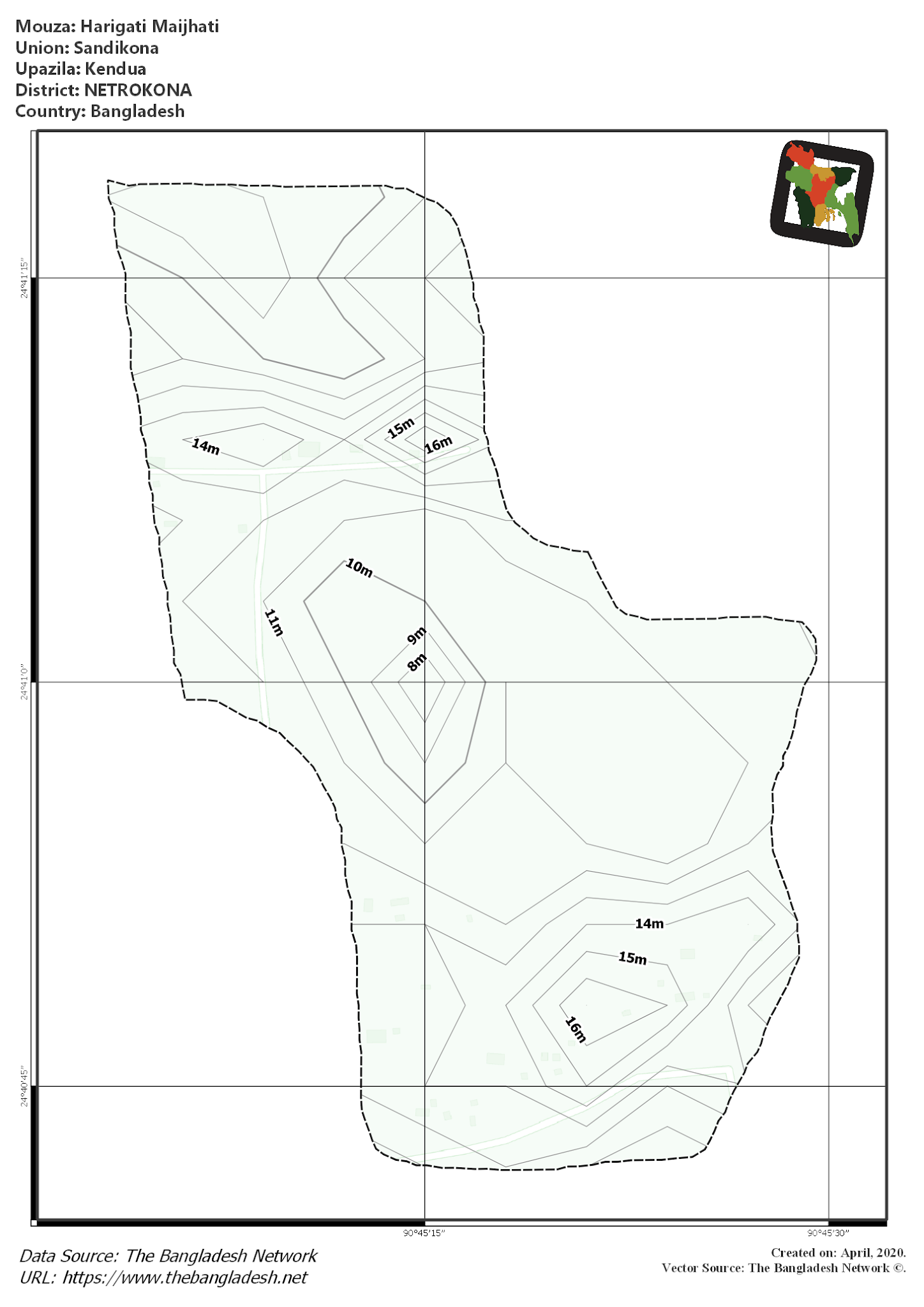 Map of Harigati Maijhati Mouza of Kendua Upazila, NETROKONA Map of Harigati Maijhati Mouza of Kendua Upazila, NETROKONA, Bangladesh.