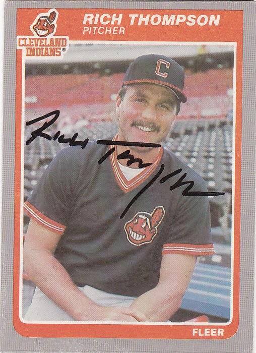 Autographed Cards 1985 Fleer, Rich Thompson