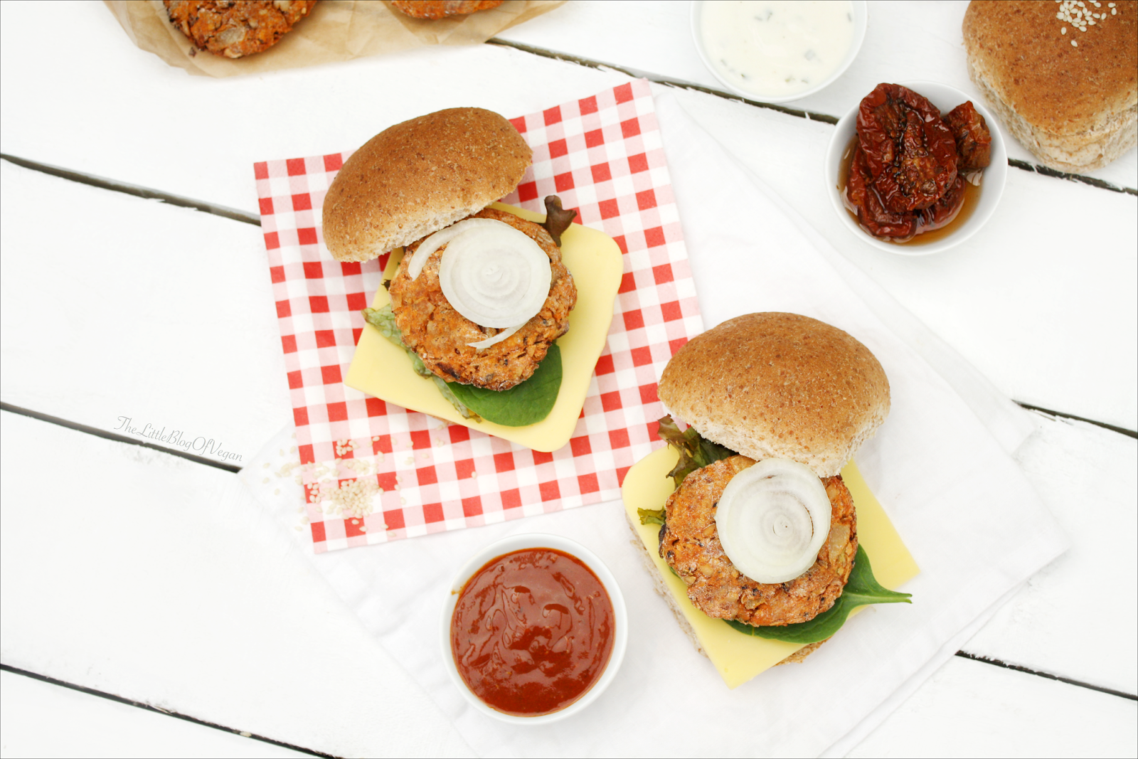 Onion Bean Burgers with homemade Sugarfree BBQ Sauce The Little Blog