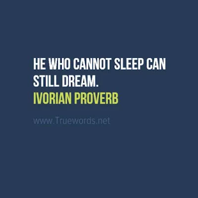 He who cannot sleep can still dream.