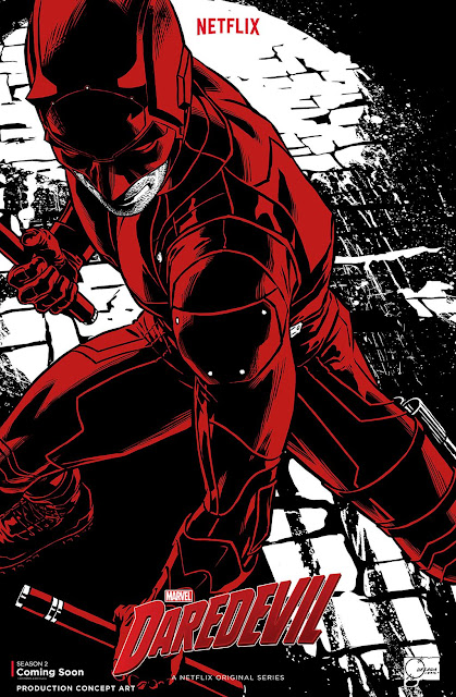 New York Comic Con 2015 Exclusive Marvel's Daredevil Season 2 Production Concept Art Poster by Joe Quesada & Netflix