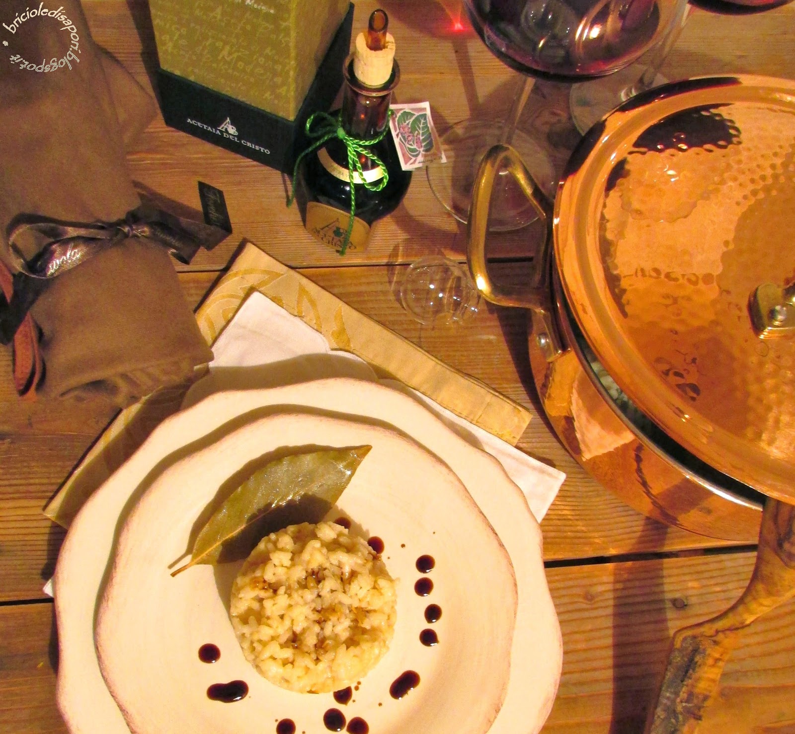risotto al parmigiano reggiano e aceto balsamico tradizionale di modena d.o.p.