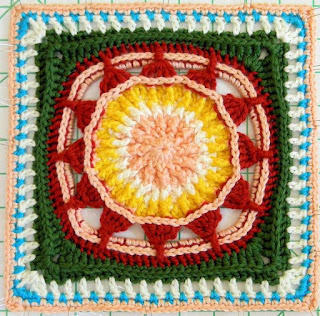 Free Granny Square Crochet Pattern - Prince Protea 12"