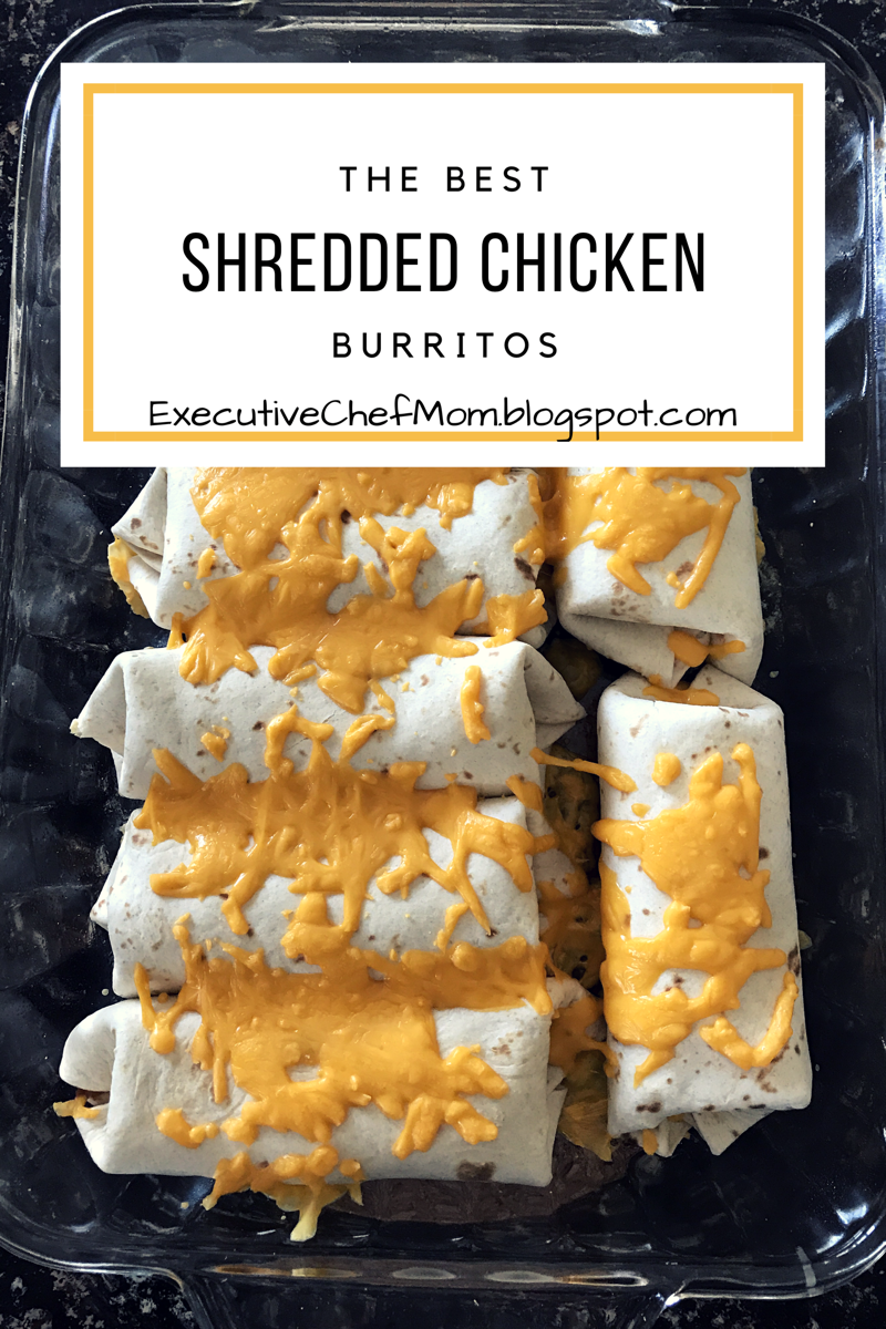 Easy Shredded Chicken Burritos