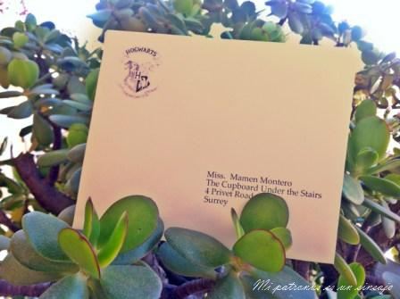 carta Hogwarts personalizada