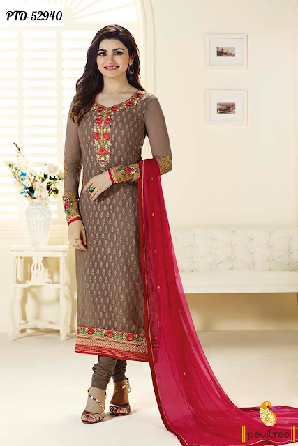 camel chiffon beautiful actress heroine prachi desai bollywood salwar suit online shopping in lowest price