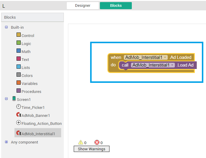 Thunkable 2 How To Show Admob Banner And Interestial Ads Using