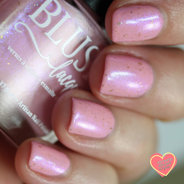 BLUSH Lacquers Cotton Candy Rays over Be Mine swatch by Streets Ahead Style