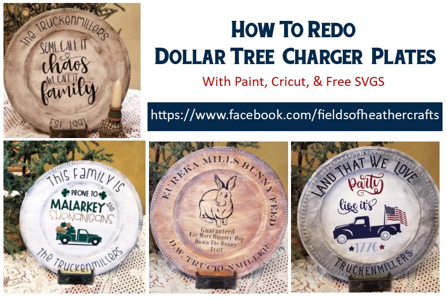 Fields Of Heather Painting Decorating Dollar Tree Chargers