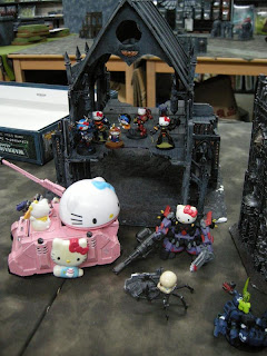 Hello Kitty Warhammer 40k pink tank Sisters of Battle Rhino conversion