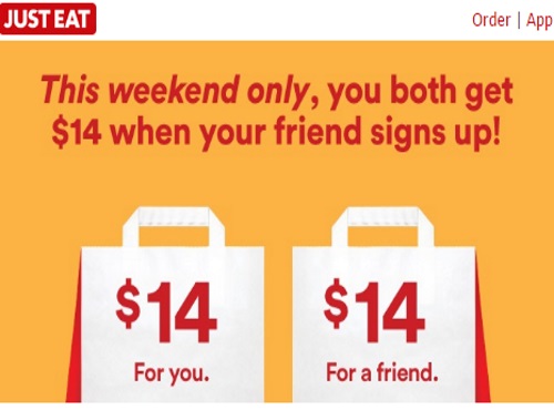 JustEat Free $14 Refer A Friend Sign Up JustEat Free $14 Refer A Friend Sign Up