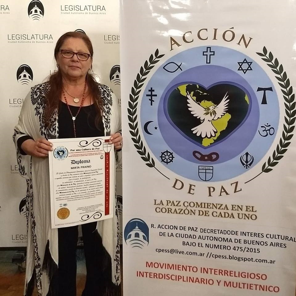 Reconocimiento MISIONERA de la  PAZ