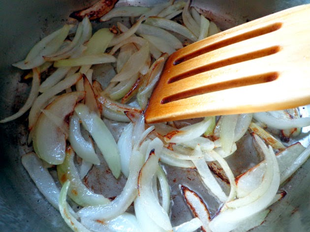 cook onion until begins to brown