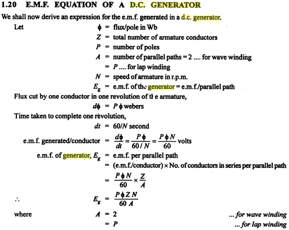 Dc Generator Emf Equations - Lessons - Tes Teach