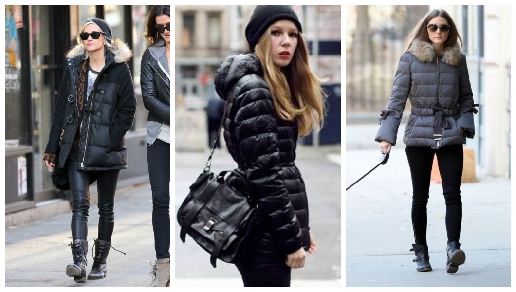 casacos com pena de ganso