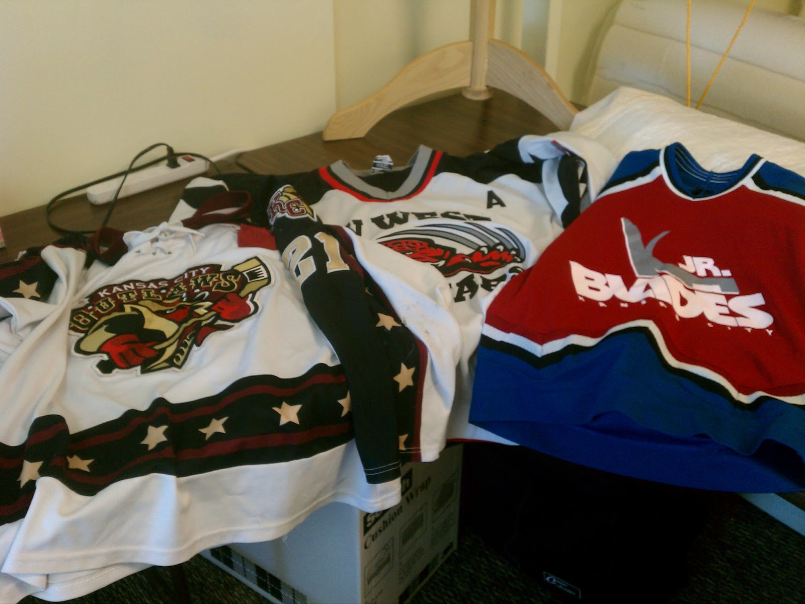 Back Porch Quiltworks Hockey jersey quilt