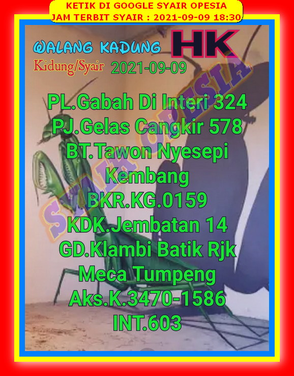 Syair Hk 9 September 2021 Kode Syair Sgp Syair Hk Syair Sydney 2021