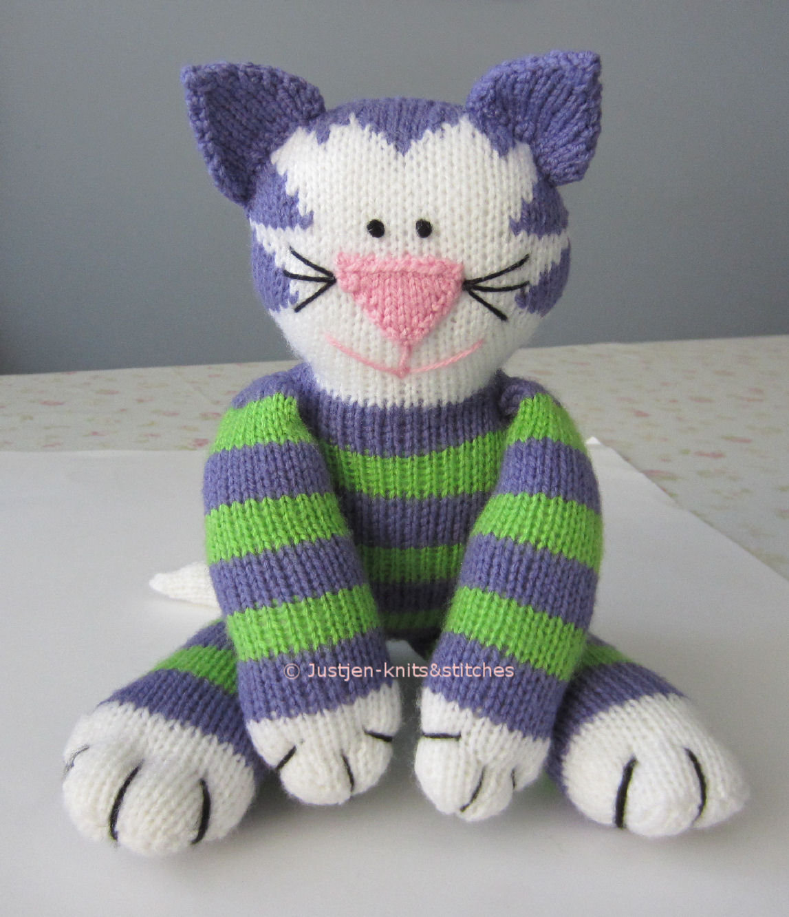 Justjenknits&stitches Share Kitty Knitted Cat Pattern