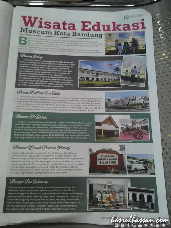 Muzium-Muzium (Museum) Kota Bandung Indonesia