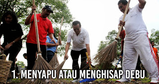 Menyapu atau menghisap debu adalah Kegiatan Menyenangkan Pengganti Olahraga