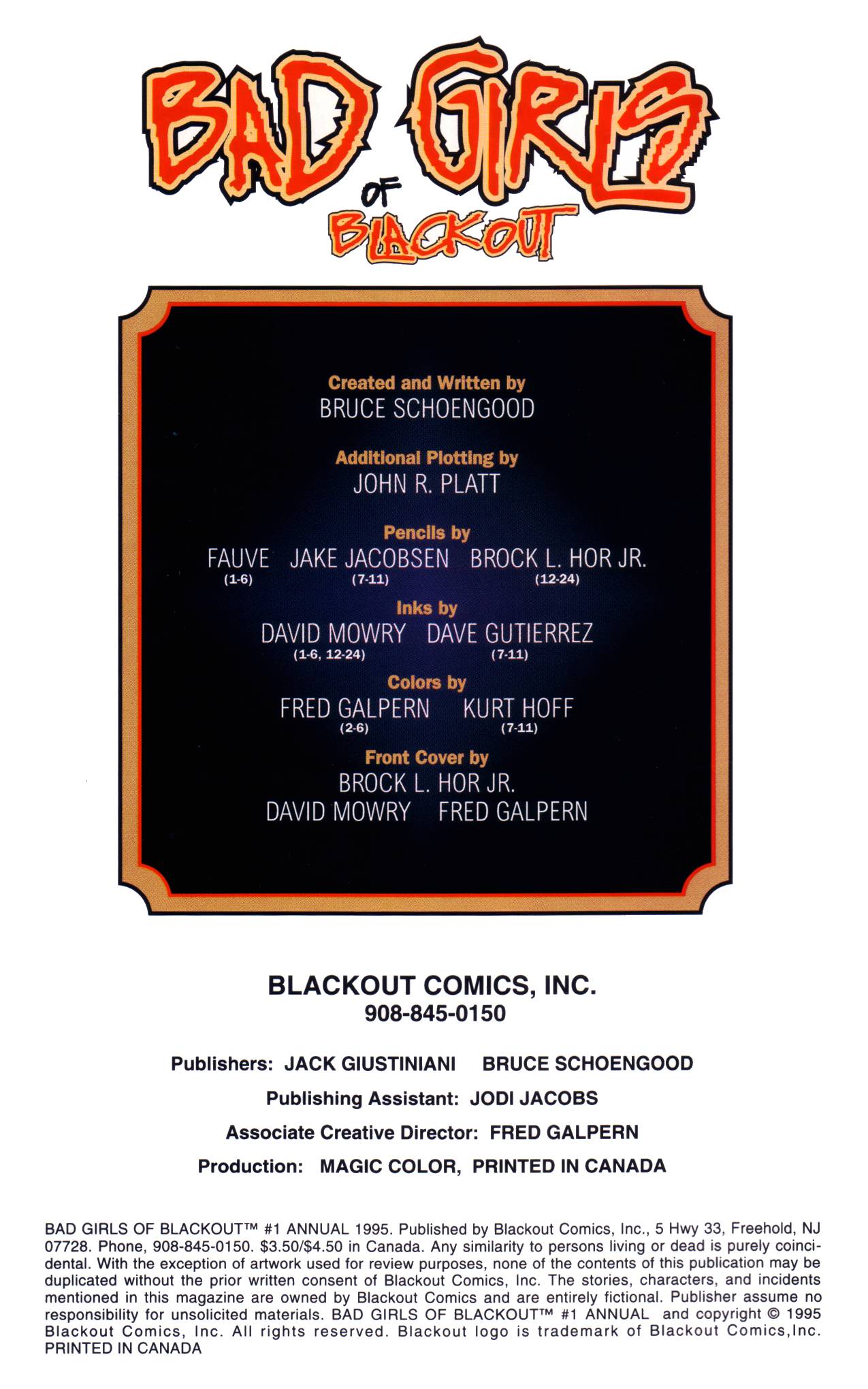 Read online Bad Girls of Blackout Annual comic -  Issue # Full - 2