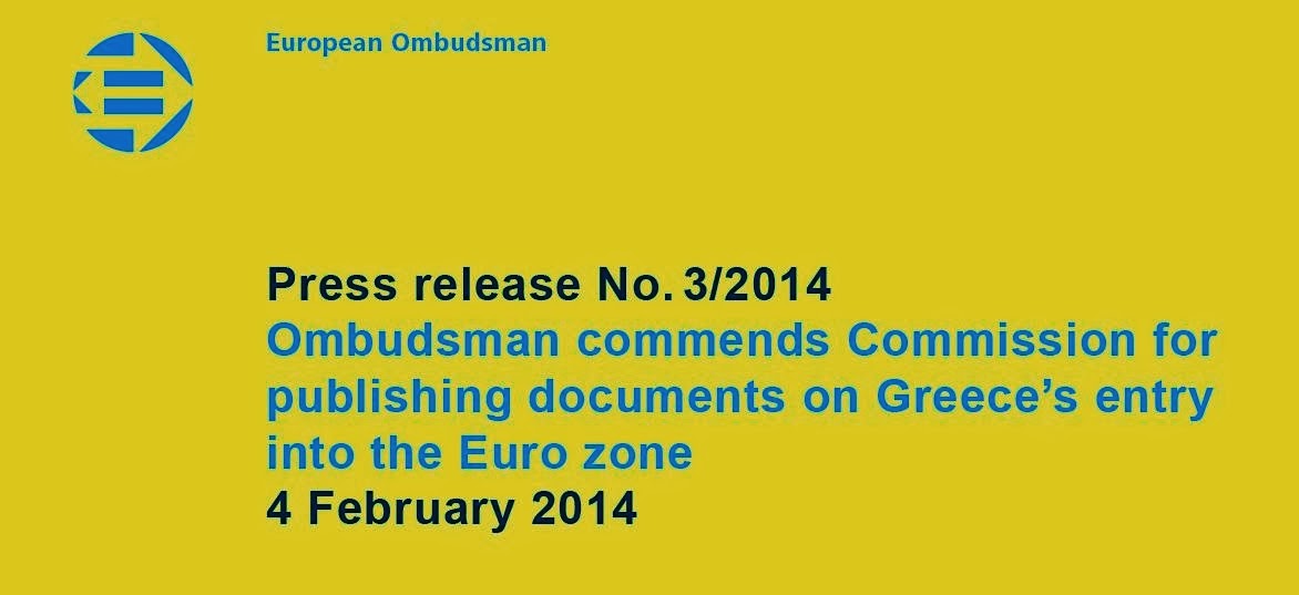 Δημοσιοποιούνται 140 έγγραφα για να διερευνηθεί η είσοδος της Ελλάδας στο Ευρώ!
