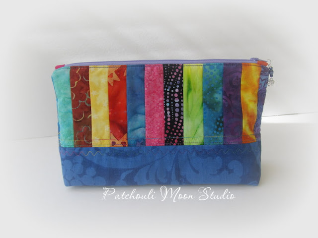 Patchouli Moon Studio~ Marilyn Patchwork Cosmetic Zippered Pouch Imazz Pattern design