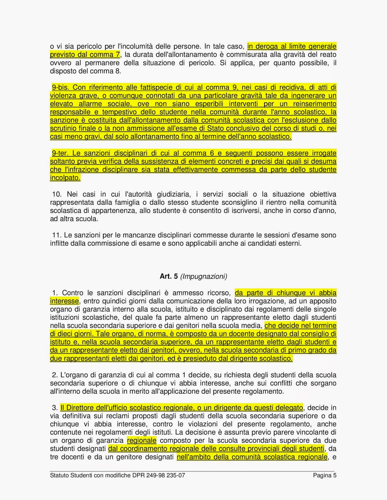 Studenti Marconiani Statuto delle studentesse e