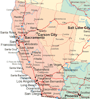 September 2011 Maps of the United - Far West Map Regional City