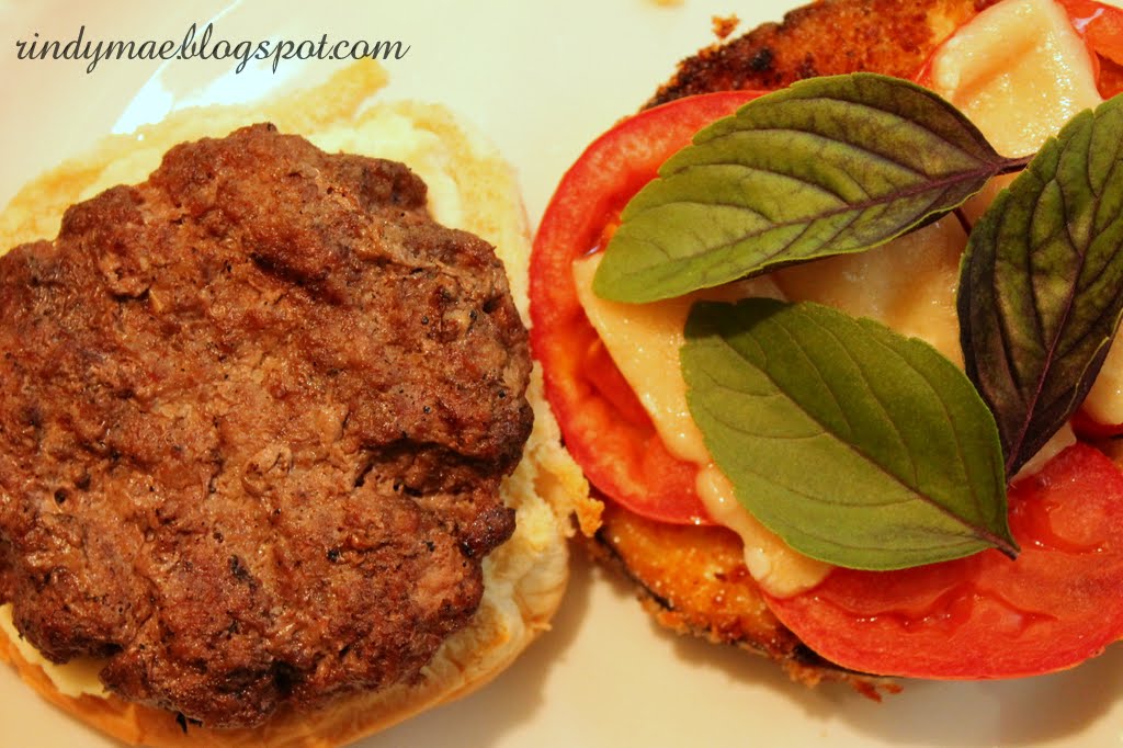 Rindy Mae Eggplant Parmesan Burgers
