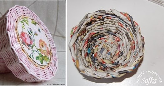 DIY Wicker Basket Using Newspaper - DIY Craft Projects