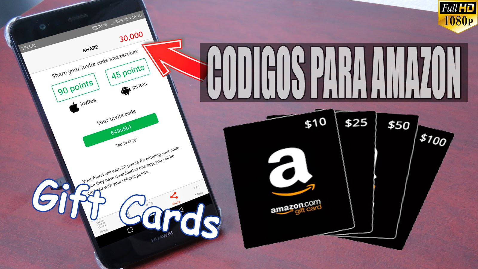 Ganar Tarjetas de Regalo para Amazon y Play Store Gratis Con un Simple