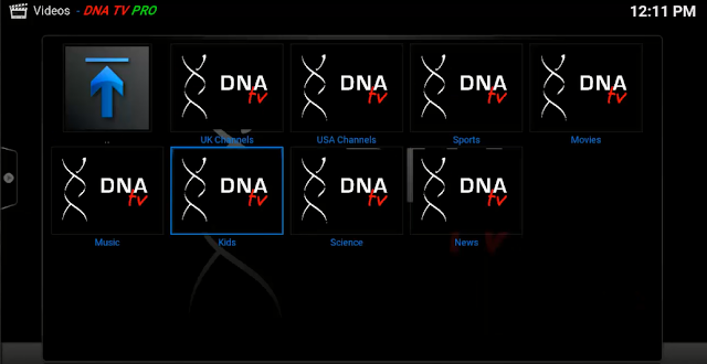 إضافة DNA PRO لمشاهدة قنوات عالمية متنوعة على برنامج KODI XBMC