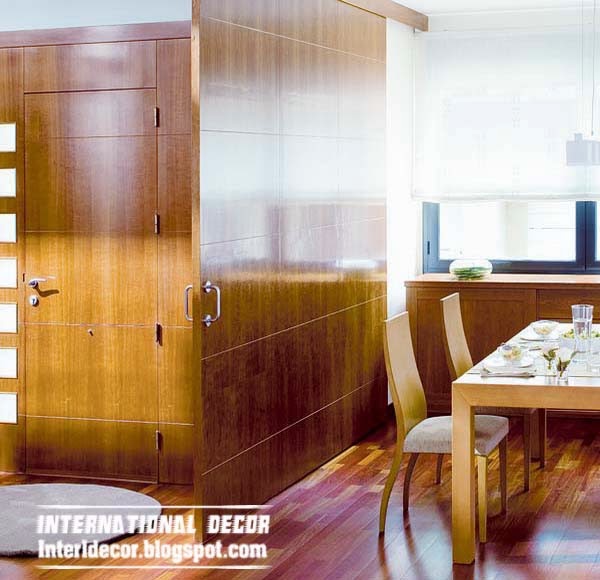 Sliding doors materials and structures in the modern style