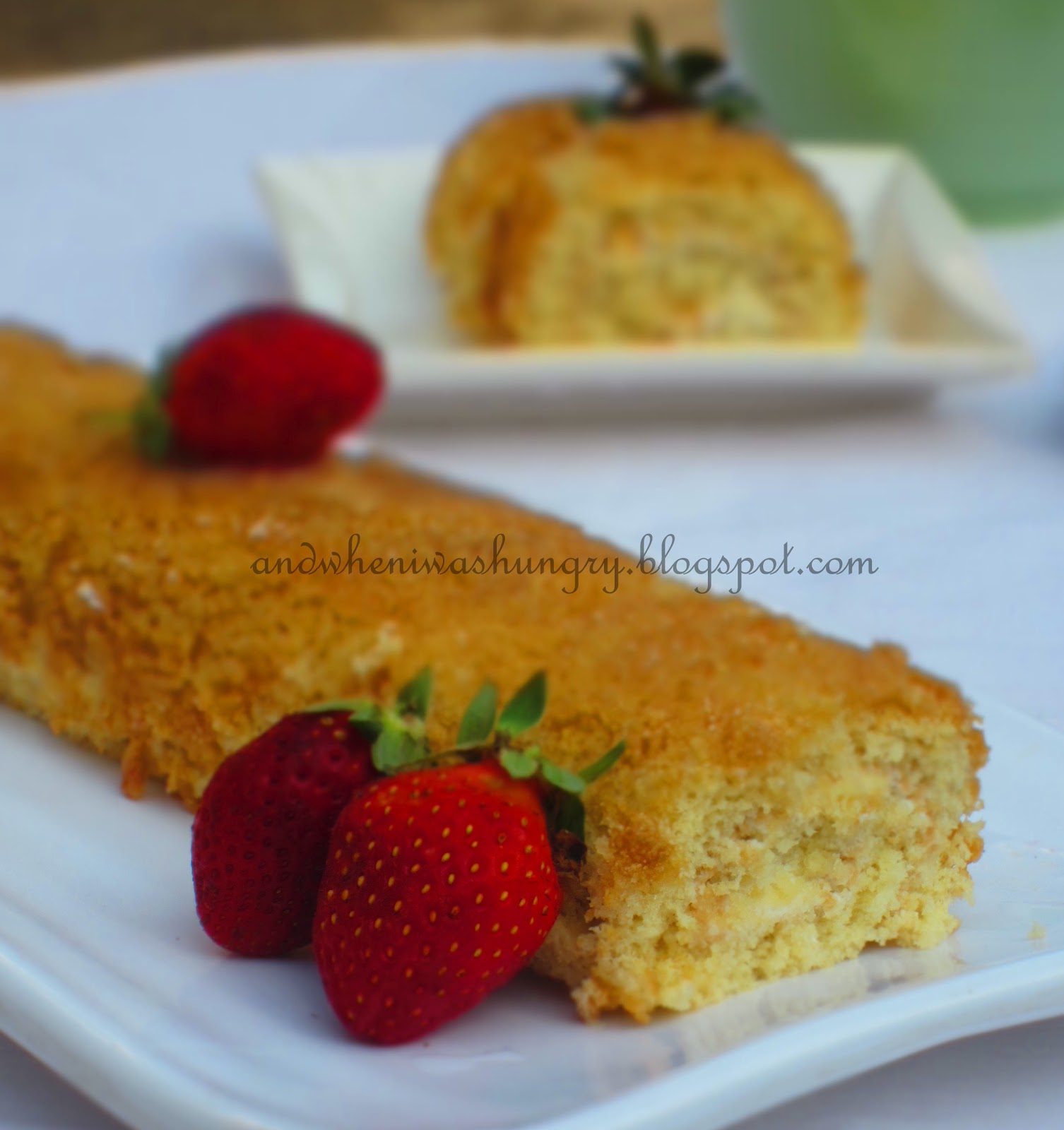 And when I was hungry... Swiss Roll with Honey and cream filling and