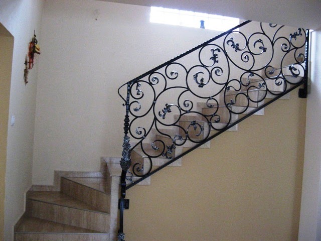 Arta prin fier forjat Balustrada interioara din fier