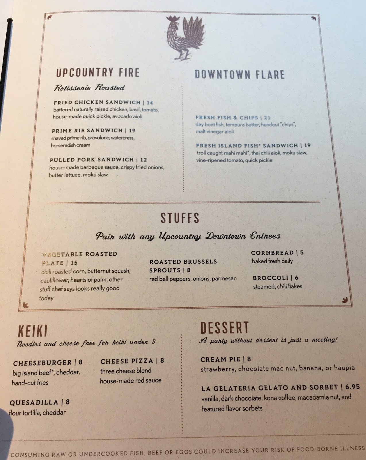 Kakaako Kitchen Menu Hawaii Kakaako Kitchen Menu Hawaii
