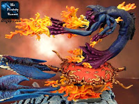 Chaos Daemons Burning Chariot of Tzeentch WiP 8 painting fire