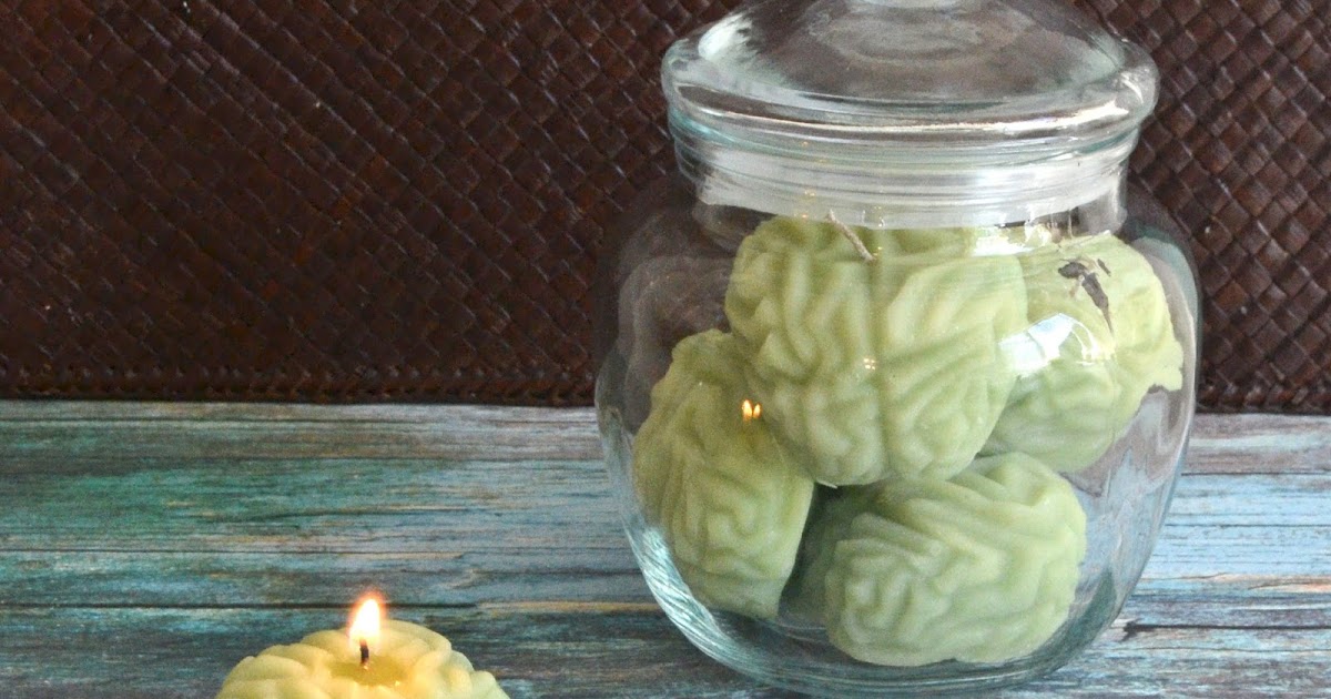 Glowlite Candles 31 Days of Halloween Candles, Zombie Brains in a Jar